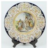 19th C. Italian Hand Painted Majolica 18" Charger