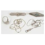 Ladies 0.47ct. Ring & Necklace w/ Diamonds