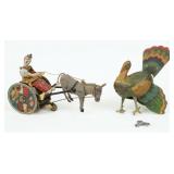 Lehmann Balky Mule & B & S Turkey Tin Toys