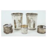 Sterling Mint Juleps, Shot Glass, Napkin Rings