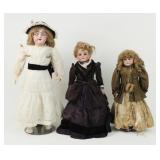 (3) German Bisque Dolls