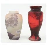 Galle & Muller Cameo Glass Vases