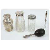 Sterling Silver Shakers, Powder Jar, Bell, Etc.