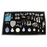 Group of Sterling Silver Earrings & Pendants