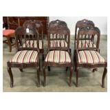 (6) Mid 19th C. Mahogany Spindle Back Chairs