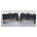 Pair of Circa 1900 Cast Iron Flower Planters