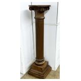 Mahogany  Fluted Classical Column Pedestal