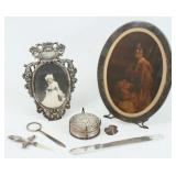 Sterling Silver Group, Frames, Page Keeper, Etc.