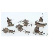(6) Sterling Silver Chinese Miniatures