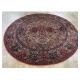 Machine Made Persian Style Wool Round Rug
