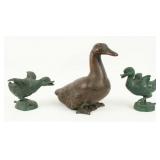 Bronze/brass Late 20th C. Garden Ducks