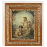E. Pieraccini "Jesus & Baby Saint" O/C Painting
