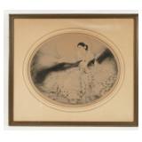 Louis Icart (1888-1950) Lady of the Camelias Etchi