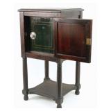 C. 1915 Mahogany End Table w/ Safe