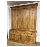 English Pine Breakfront Cabinet