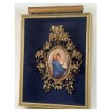 19th C. Porcelain Plaque of Madonna & Child