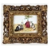 Bessie Bamber (C. 1870-after 1910) Cats Plaque