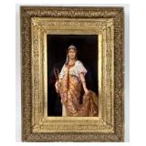 Fischer & Mieg Porcelain Plaque of Egyptian Queen