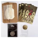1998 Michael Jordan Cards & (2) Panthers Coins