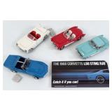 (4) Franklin Precision Models Corvettes, 1:24