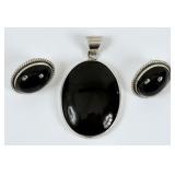 TAXCO TL-41 Sterling Pendant & TJ-75 Earrings