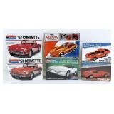 (6) Corvette Plastic Model Kits