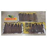 Vintage Dekalb Corn Seed Masonite & (2) Tin Signs