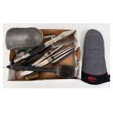 Group of Grilling Utensils & Ice Scoop
