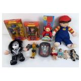 Group of Dolls, Disney, Teletubbies, Etc.