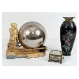 Art Deco Night Light & Korean Bronze Vase