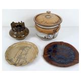 (4) Pieces of Art Pottery, Sargent, Leftwich, Etc.
