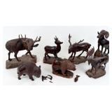 Group of 7 Carver Wooden Animals