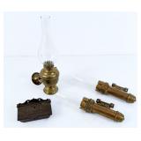 (3) Brass Lamps Railroad & Ship Style & Match Safe