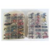 (72) Die Cast Toy Cars In (2) Carrying Cases