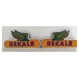 Pair of Vintage Masonite Dekalb Corn Seed Sign