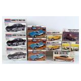 (11) Corvette Plastic Model Kits, Various Scale
