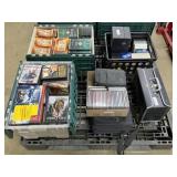 Large Collection of DVDs, VHS, & CDs