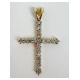 Ladies 14Kt. Diamond Cross Pendant