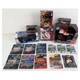 Group of Toy Cars, Transformers, Jurassic Park,