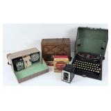 Mid 20th C. Remington Typewriter & Cameras