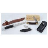 Buck USA #110, #119, and #433T Knives