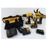 (3) Dewalt 20 Volt Cordless Tools w/ Batteries