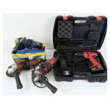 (3) Corded Angle Grinders & Cordless Drill