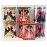 (7) Happy Holidays Barbies