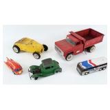 (5) Structo, Buddy L, Xonex, & Hubley Metal Toys