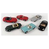 (6) Bburago Diecast 1:18 Scale Model Cars