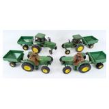 (4) John Deere Tractors w/ Trailers