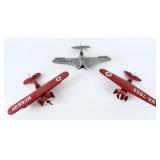 (3) Ertl Texaco Diecast Airplane Banks