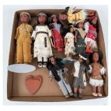 (10) Carlson Native American Dolls w/ Beads