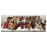 Large Group of Misc. Native American Indian Dolls